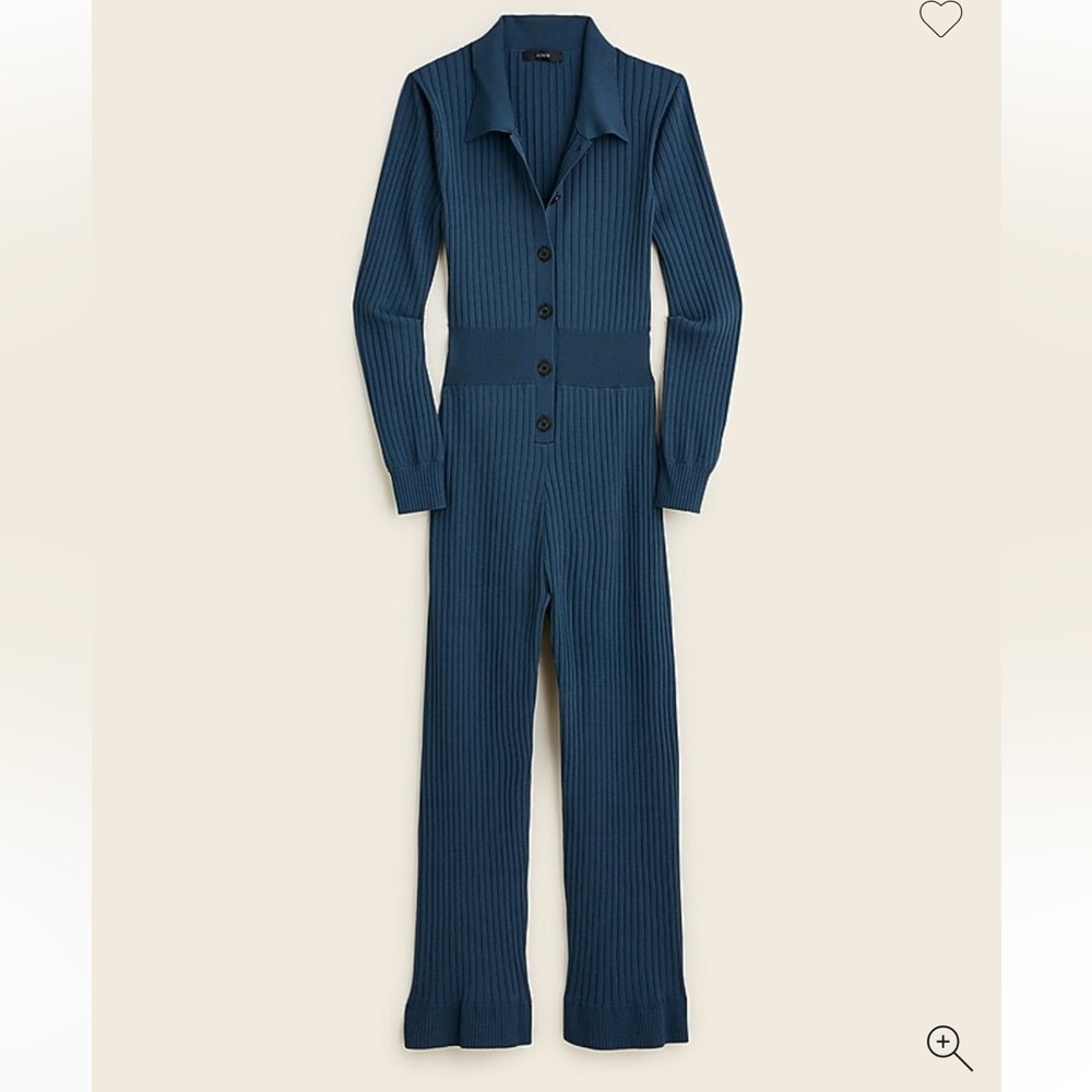 J.Crew Ribbed Cropped Jumpsuit – Long Sleeve Button-Down Polo, 2X